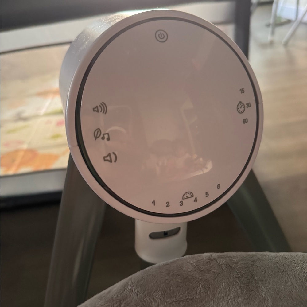 White Baby Swing Control Panel